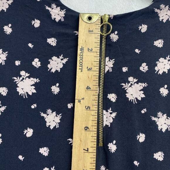 Paris Atelier & Other Stories Round Neck Cap Sleeve Shift Dress Sz2 Black Floral - Picture 12 of 16